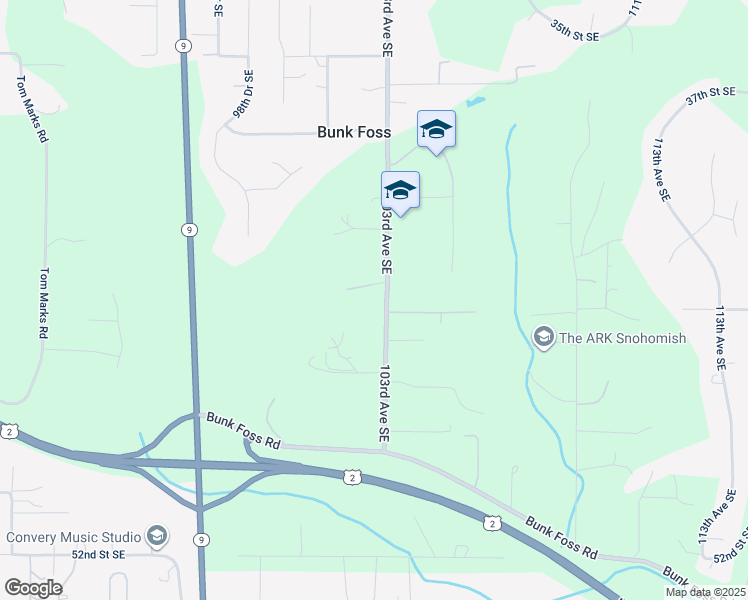 map of restaurants, bars, coffee shops, grocery stores, and more near 4302 103rd Avenue Southeast in Snohomish