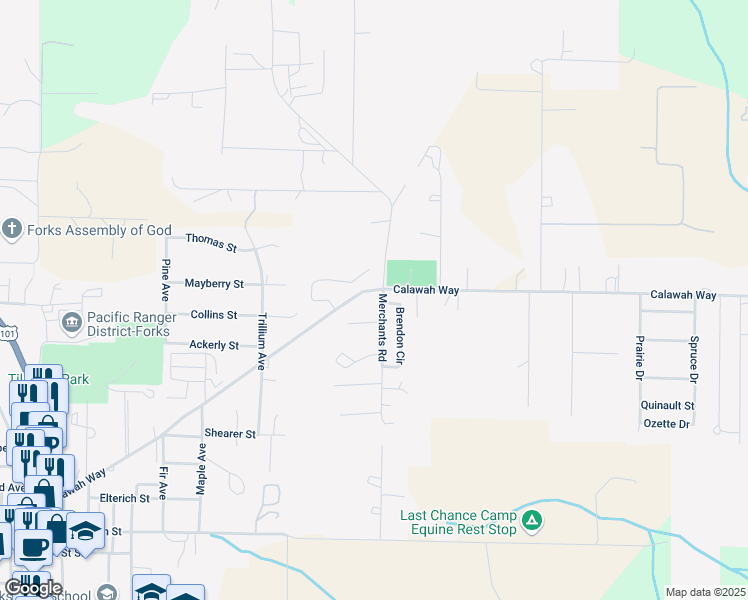 map of restaurants, bars, coffee shops, grocery stores, and more near 1039-1041 Lyons Ct in Forks