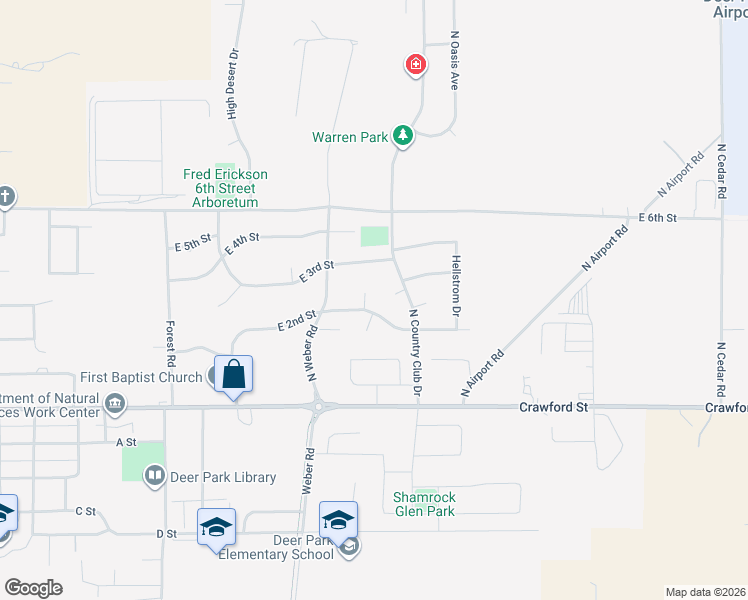 map of restaurants, bars, coffee shops, grocery stores, and more near 212 North Armstrong Court in Deer Park