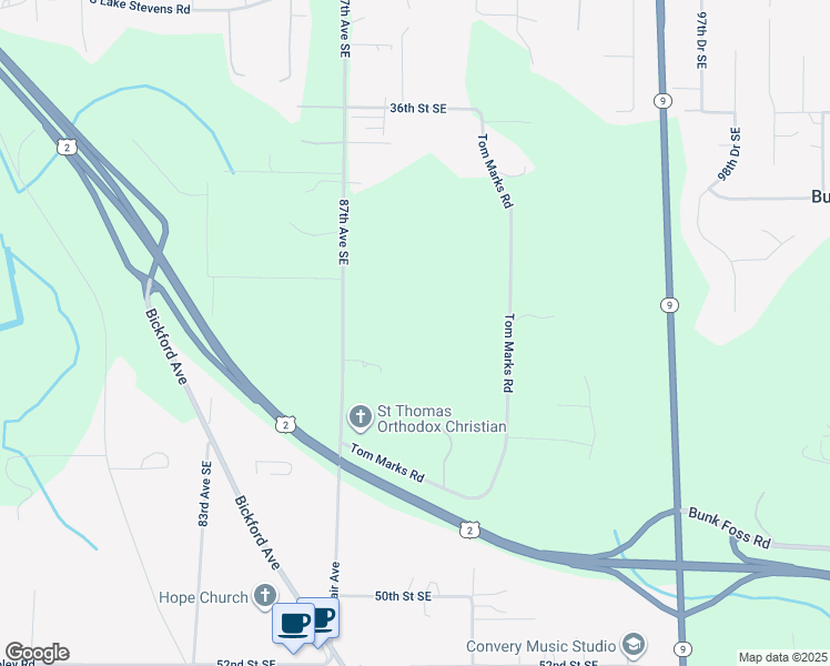 map of restaurants, bars, coffee shops, grocery stores, and more near 4221 87th Avenue Southeast in Snohomish