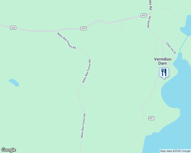 map of restaurants, bars, coffee shops, grocery stores, and more near 3230 Niles Bay Forest Road in Orr