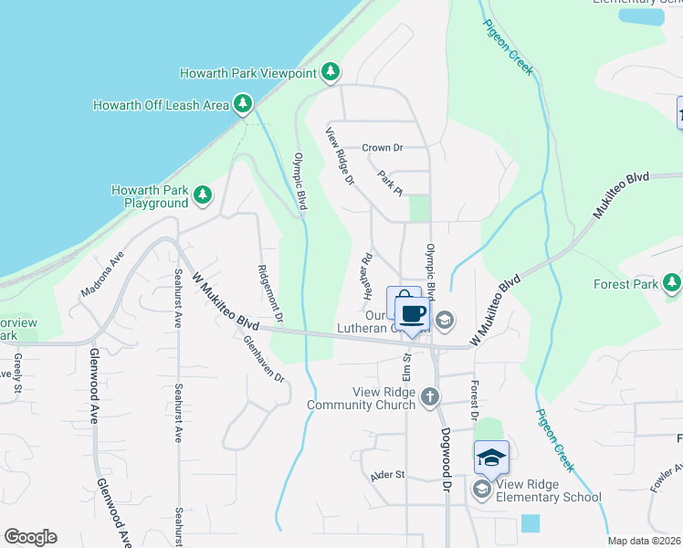 map of restaurants, bars, coffee shops, grocery stores, and more near 322 Heather Road in Everett