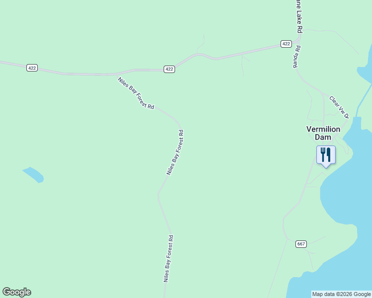 map of restaurants, bars, coffee shops, grocery stores, and more near 3230 Niles Bay Forest Road in Orr