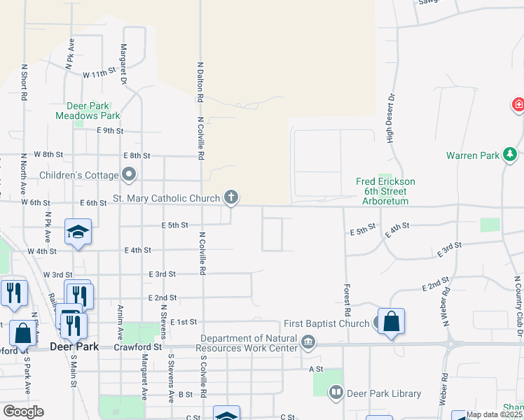 map of restaurants, bars, coffee shops, grocery stores, and more near 430 E 6th St in Deer Park