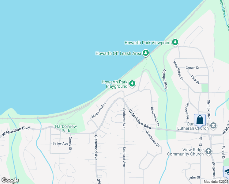 map of restaurants, bars, coffee shops, grocery stores, and more near 1231 Madrona Avenue in Everett