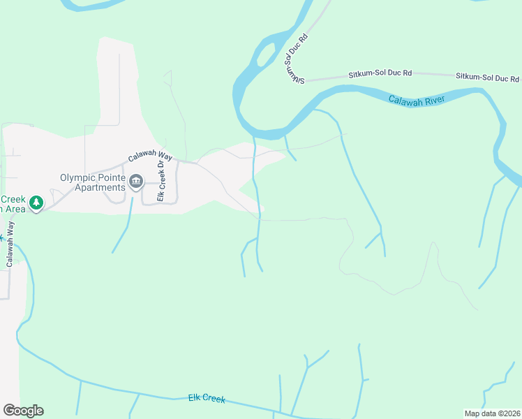 map of restaurants, bars, coffee shops, grocery stores, and more near 213 Elk Creek Ridge Road in Forks