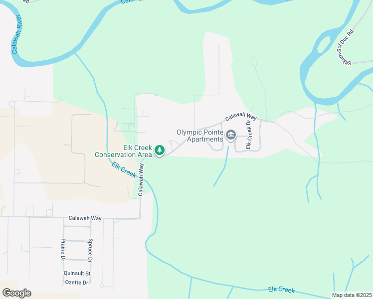 map of restaurants, bars, coffee shops, grocery stores, and more near 2300 Calawah Way in Forks