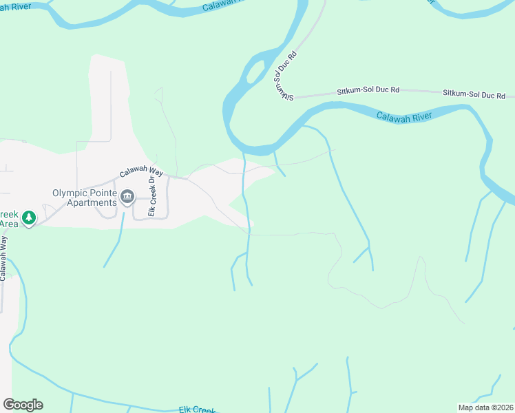map of restaurants, bars, coffee shops, grocery stores, and more near 213 Elk Creek Ridge Road in Forks