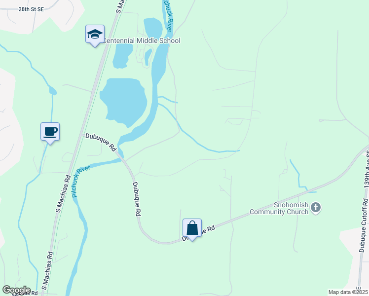 map of restaurants, bars, coffee shops, grocery stores, and more near 12811 38th Street Southeast in Snohomish