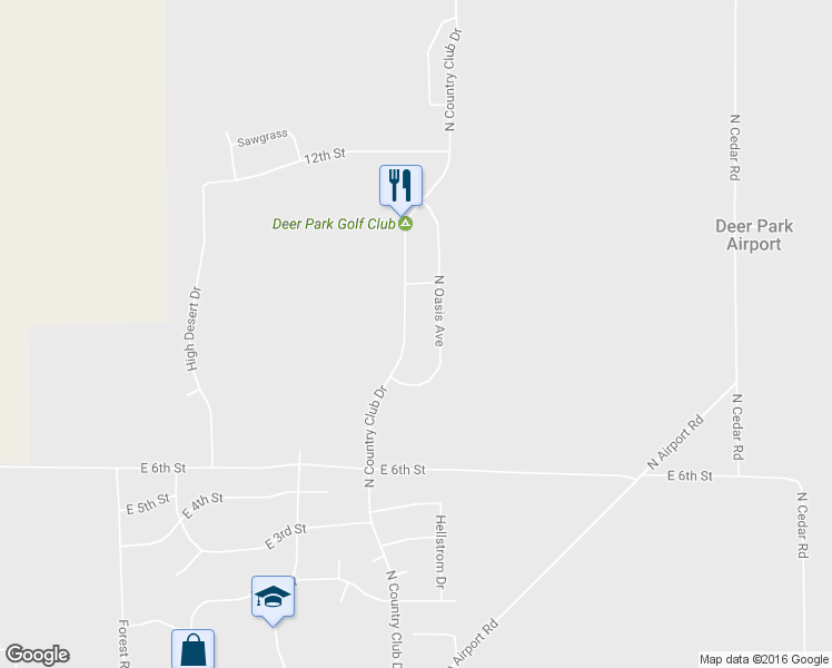 map of restaurants, bars, coffee shops, grocery stores, and more near 902 North Country Club Drive in Deer Park