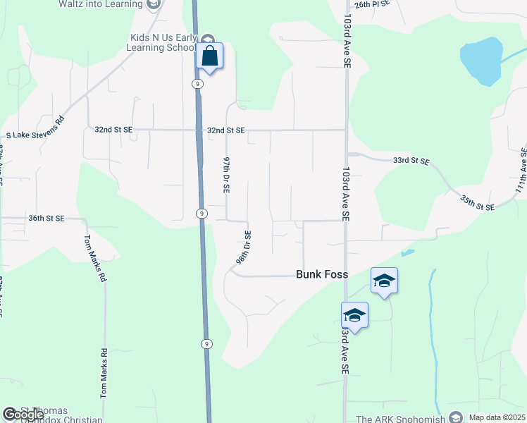 map of restaurants, bars, coffee shops, grocery stores, and more near 3518 99th Street Southeast in Everett