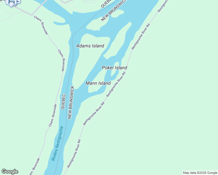 map of restaurants, bars, coffee shops, grocery stores, and more near 220 Restigouche River Road in Mann Mountain Settlement