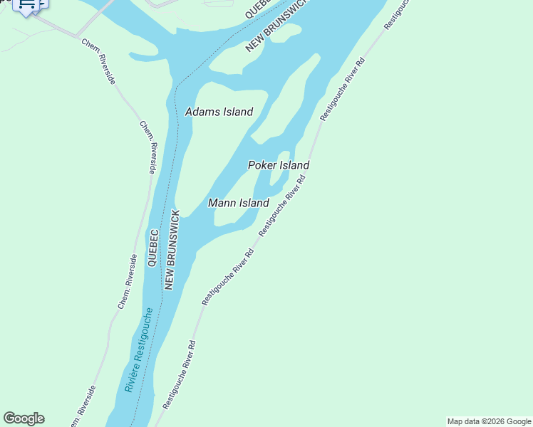 map of restaurants, bars, coffee shops, grocery stores, and more near 220 Restigouche River Road in Mann Mountain Settlement
