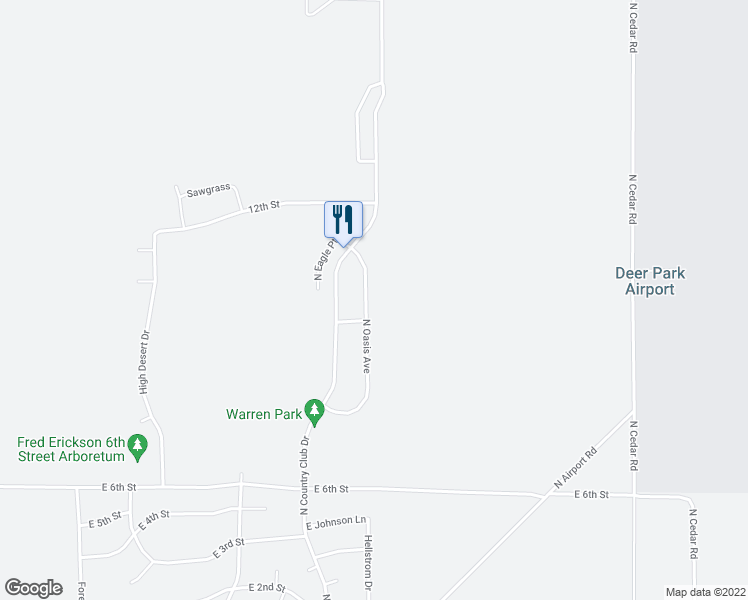 map of restaurants, bars, coffee shops, grocery stores, and more near 1014 North Oasis Avenue in Deer Park