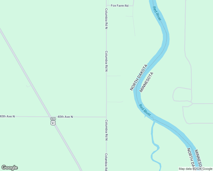 map of restaurants, bars, coffee shops, grocery stores, and more near 2023 Columbia Road North in Grand Forks