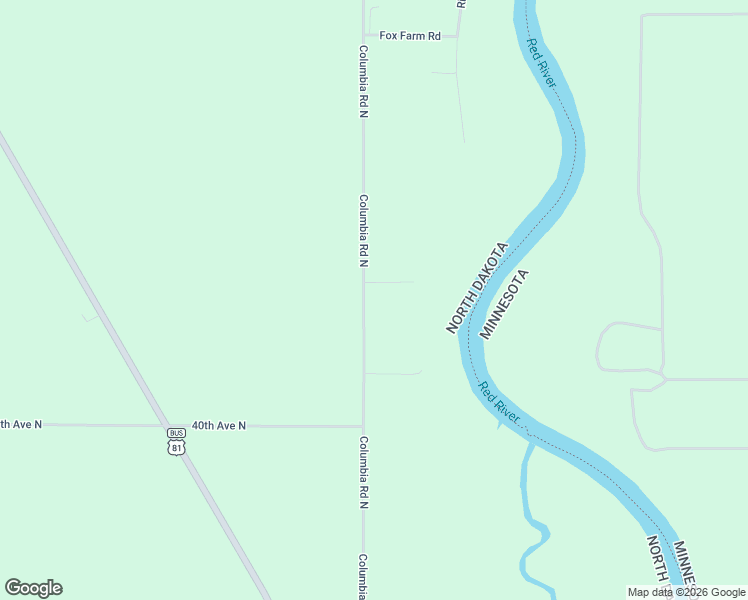 map of restaurants, bars, coffee shops, grocery stores, and more near 2023 Columbia Road North in Grand Forks