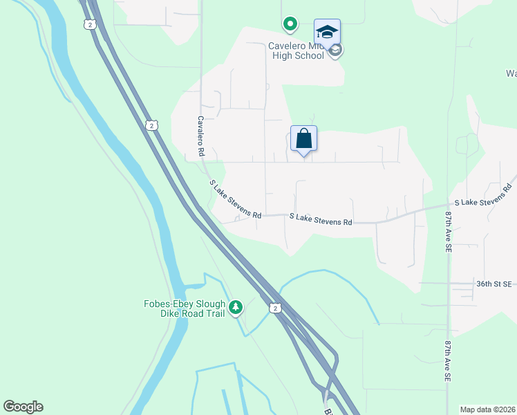 map of restaurants, bars, coffee shops, grocery stores, and more near 3220 78th Avenue Southeast in Lake Stevens