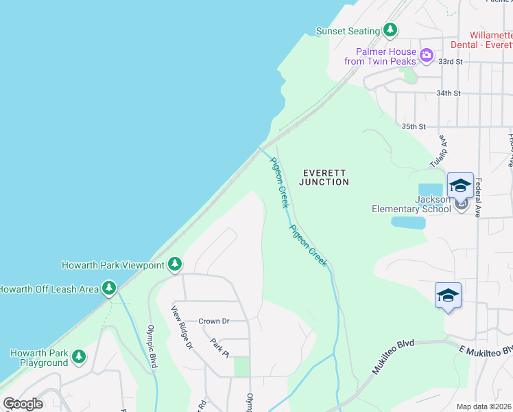 map of restaurants, bars, coffee shops, grocery stores, and more near 902 Crown Drive in Everett