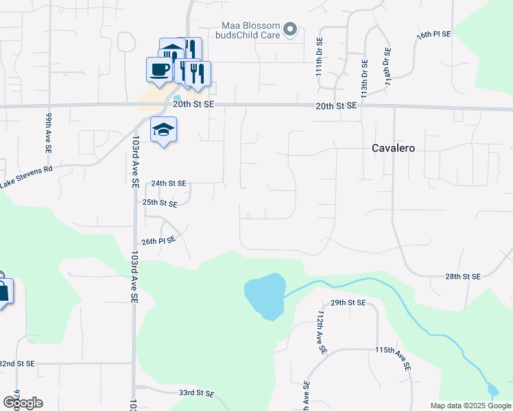 map of restaurants, bars, coffee shops, grocery stores, and more near 2414 109th Avenue Southeast in Lake Stevens