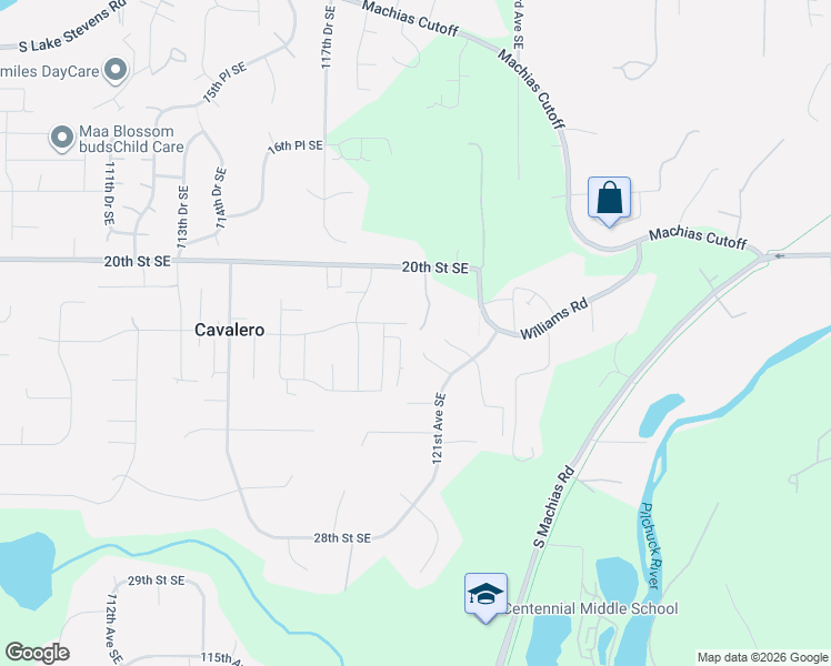 map of restaurants, bars, coffee shops, grocery stores, and more near 12008 22nd Street Southeast in Lake Stevens