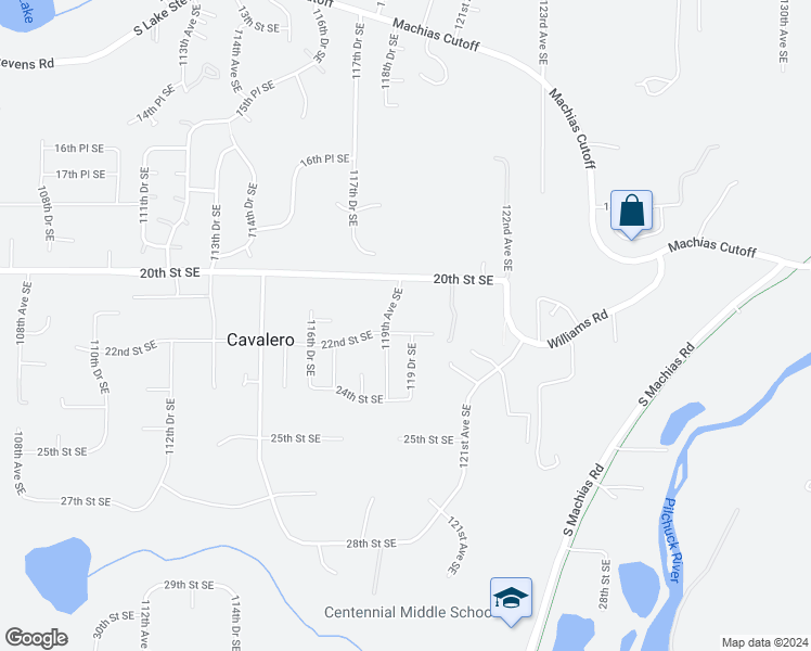 map of restaurants, bars, coffee shops, grocery stores, and more near 11905 22nd Street Southeast in Lake Stevens