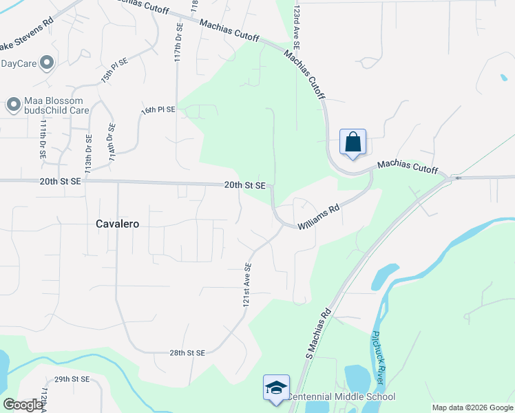 map of restaurants, bars, coffee shops, grocery stores, and more near 2008 120th Avenue Southeast in Lake Stevens