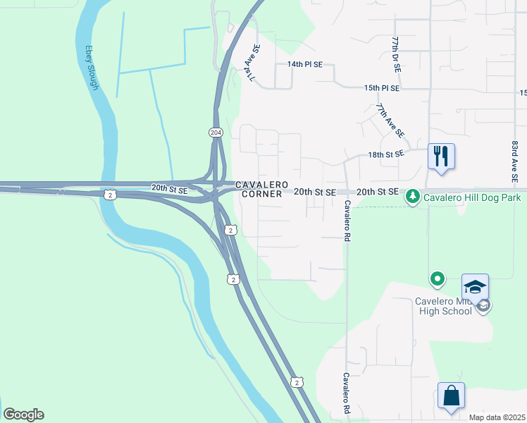 map of restaurants, bars, coffee shops, grocery stores, and more near 2031 71st Avenue Southeast in Lake Stevens