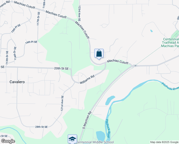 map of restaurants, bars, coffee shops, grocery stores, and more near 12421 Williams Road in Lake Stevens