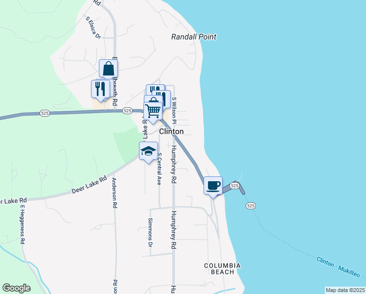 map of restaurants, bars, coffee shops, grocery stores, and more near in Clinton