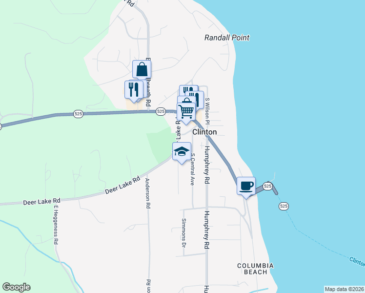 map of restaurants, bars, coffee shops, grocery stores, and more near 6418 South Central Avenue in Clinton