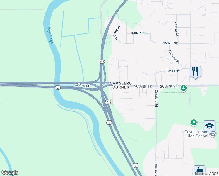 map of restaurants, bars, coffee shops, grocery stores, and more near 2004 Valley View Drive in Lake Stevens