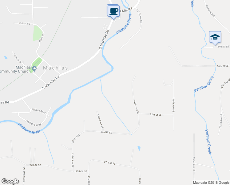 map of restaurants, bars, coffee shops, grocery stores, and more near 1820 145th Avenue Southeast in Snohomish
