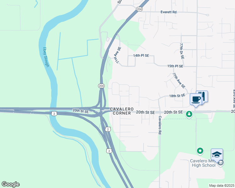 map of restaurants, bars, coffee shops, grocery stores, and more near 1730 71st Avenue Southeast in Lake Stevens