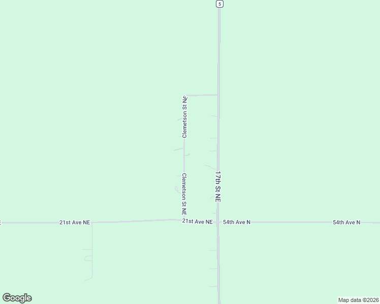 map of restaurants, bars, coffee shops, grocery stores, and more near 2126 Clemetson Street Northeast in Grand Forks