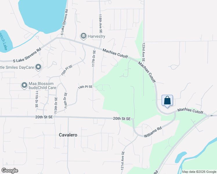 map of restaurants, bars, coffee shops, grocery stores, and more near 11815 18th Street Southeast in Lake Stevens