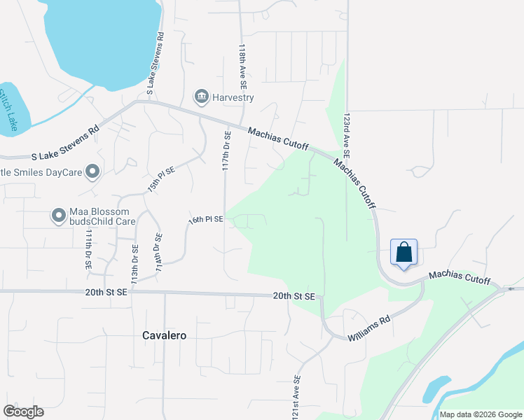 map of restaurants, bars, coffee shops, grocery stores, and more near 1520 118th Drive Southeast in Lake Stevens