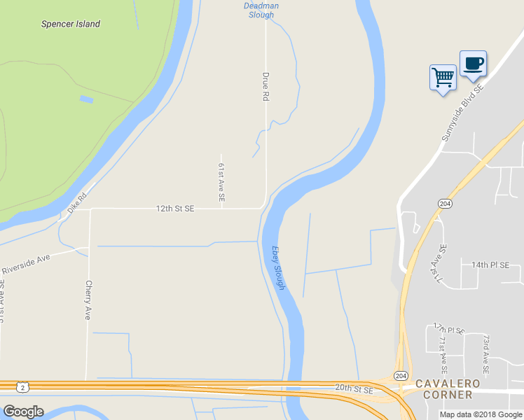 map of restaurants, bars, coffee shops, grocery stores, and more near 6300 12th Street Southeast in Everett