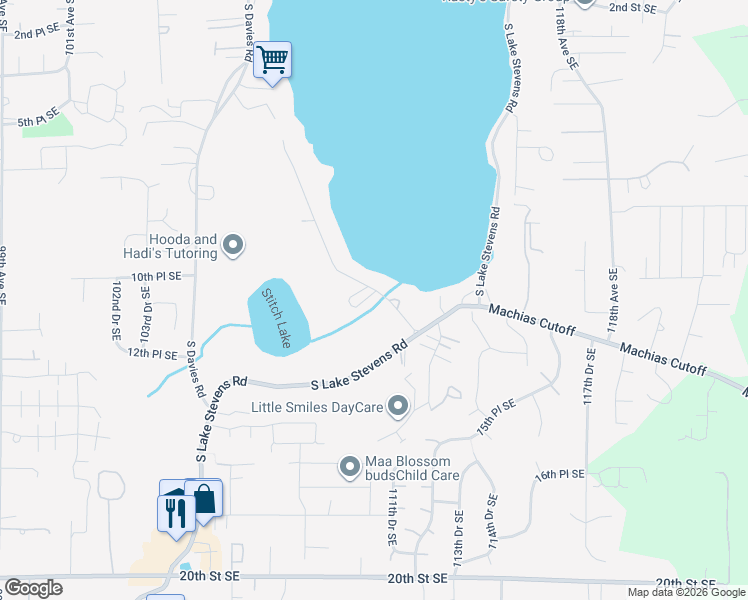 map of restaurants, bars, coffee shops, grocery stores, and more near 11024 Uct Loop Road in Lake Stevens