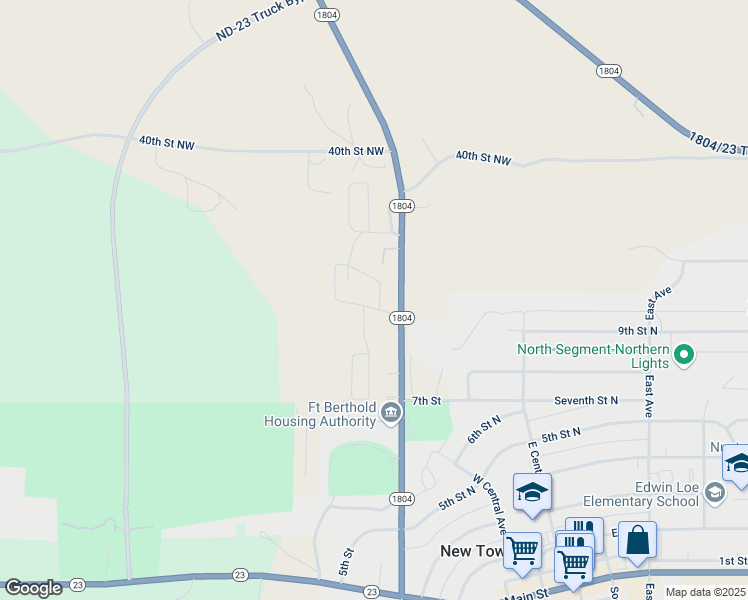 map of restaurants, bars, coffee shops, grocery stores, and more near 3976 89th Avenue Northwest in New Town