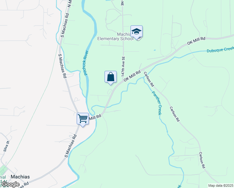 map of restaurants, bars, coffee shops, grocery stores, and more near 14602 OK Mill Road in Snohomish
