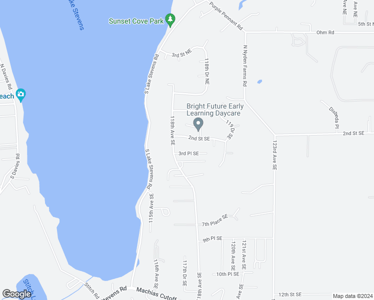 map of restaurants, bars, coffee shops, grocery stores, and more near 229 Rhodora Heights Road in Lake Stevens