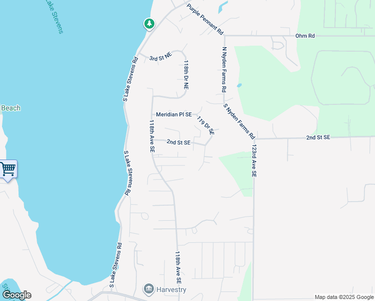 map of restaurants, bars, coffee shops, grocery stores, and more near 11821 3rd Place Southeast in Lake Stevens