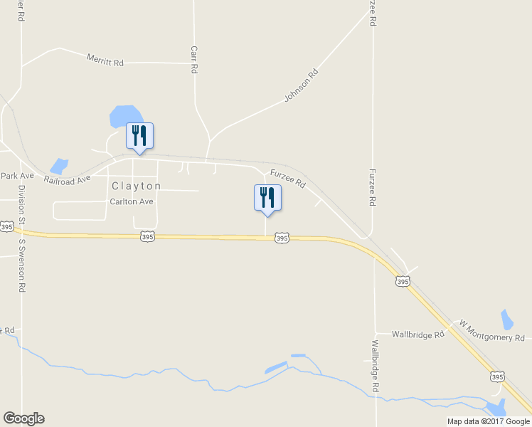 map of restaurants, bars, coffee shops, grocery stores, and more near 4533 Railroad Avenue in Clayton