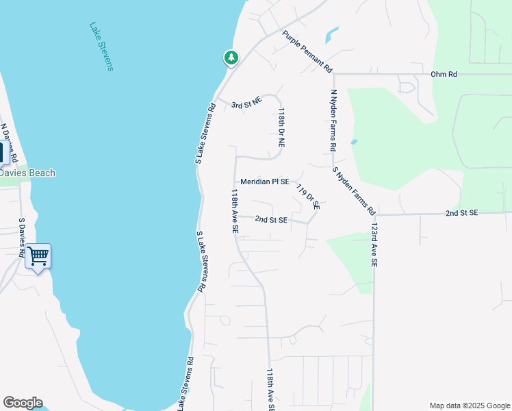 map of restaurants, bars, coffee shops, grocery stores, and more near 11724 1st Place Southeast in Lake Stevens