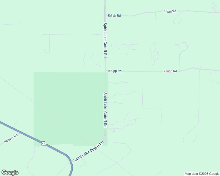 map of restaurants, bars, coffee shops, grocery stores, and more near 551 Spirit Lake Cut in Spirit Lake