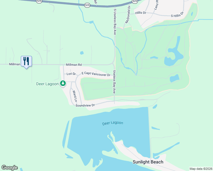 map of restaurants, bars, coffee shops, grocery stores, and more near 2379 Discovery Place in Langley