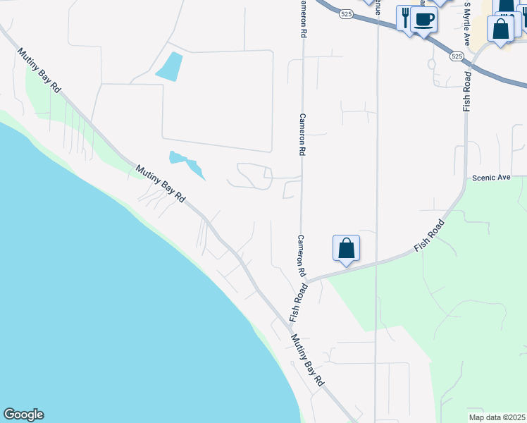 map of restaurants, bars, coffee shops, grocery stores, and more near 5732 Pirate Lane in Freeland