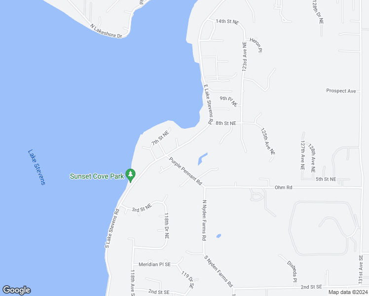 map of restaurants, bars, coffee shops, grocery stores, and more near 621 East Lake Stevens Road in Lake Stevens