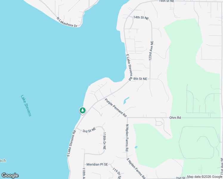 map of restaurants, bars, coffee shops, grocery stores, and more near 621 East Lake Stevens Road in Lake Stevens