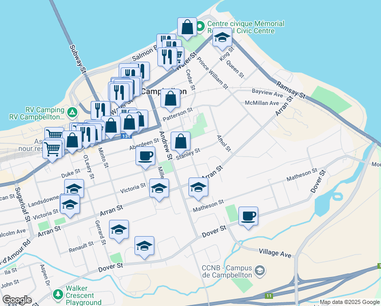 Central Street, Campbellton NB Walk Score